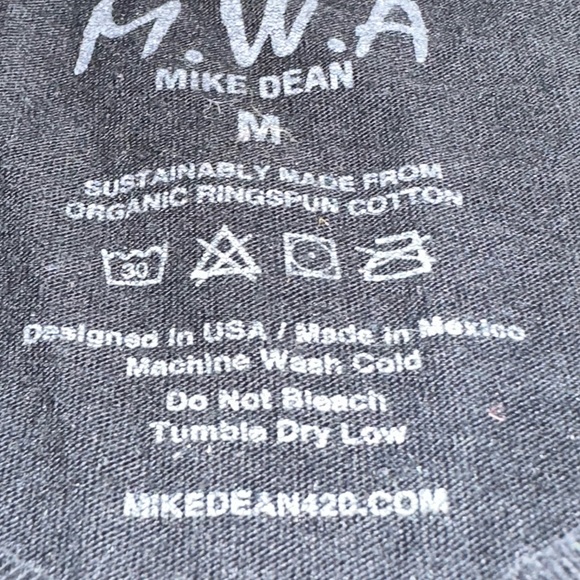 Rare M.W.A Mike Dean Kanye in the studio organic cotton graphic tee blac… - Picture 5 of 7